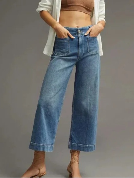 Anthropologie Denim - Anthropologie Pilcro Size 29 “The Skipper” Cropped Wide-Leg Jeans- gently used
